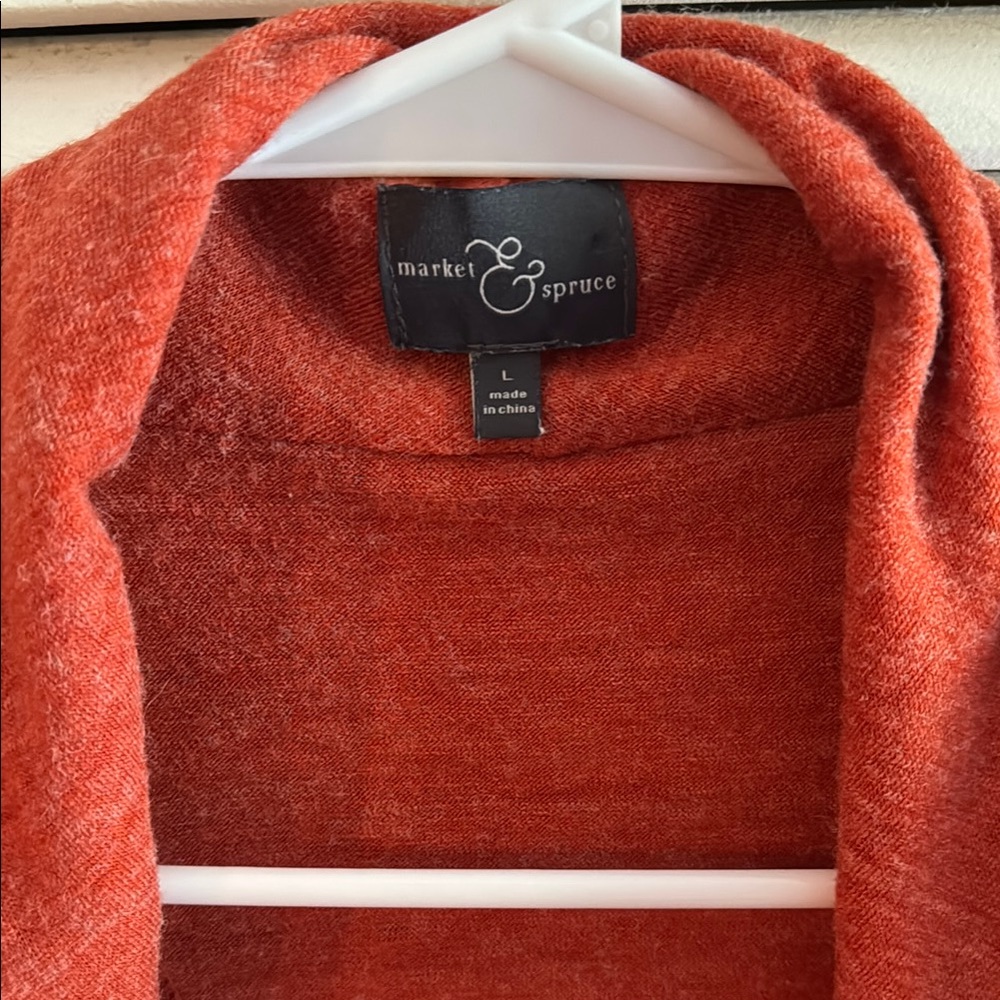 Market & Spruce Vibrant Orange Knit Top